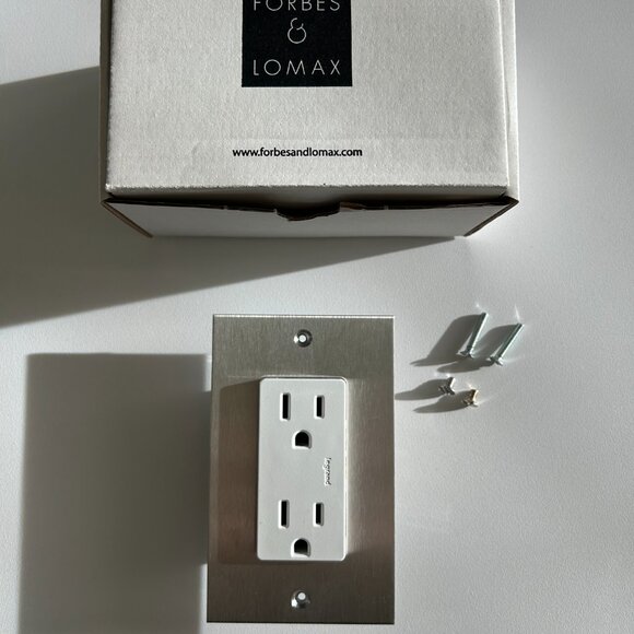 Forbes & Lomax Stainless Steel Electrical Outlet + Switch Plate - Picture 3 of 6